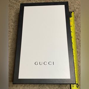 Gucci empty box with dust bag and tag, see pics for measurements